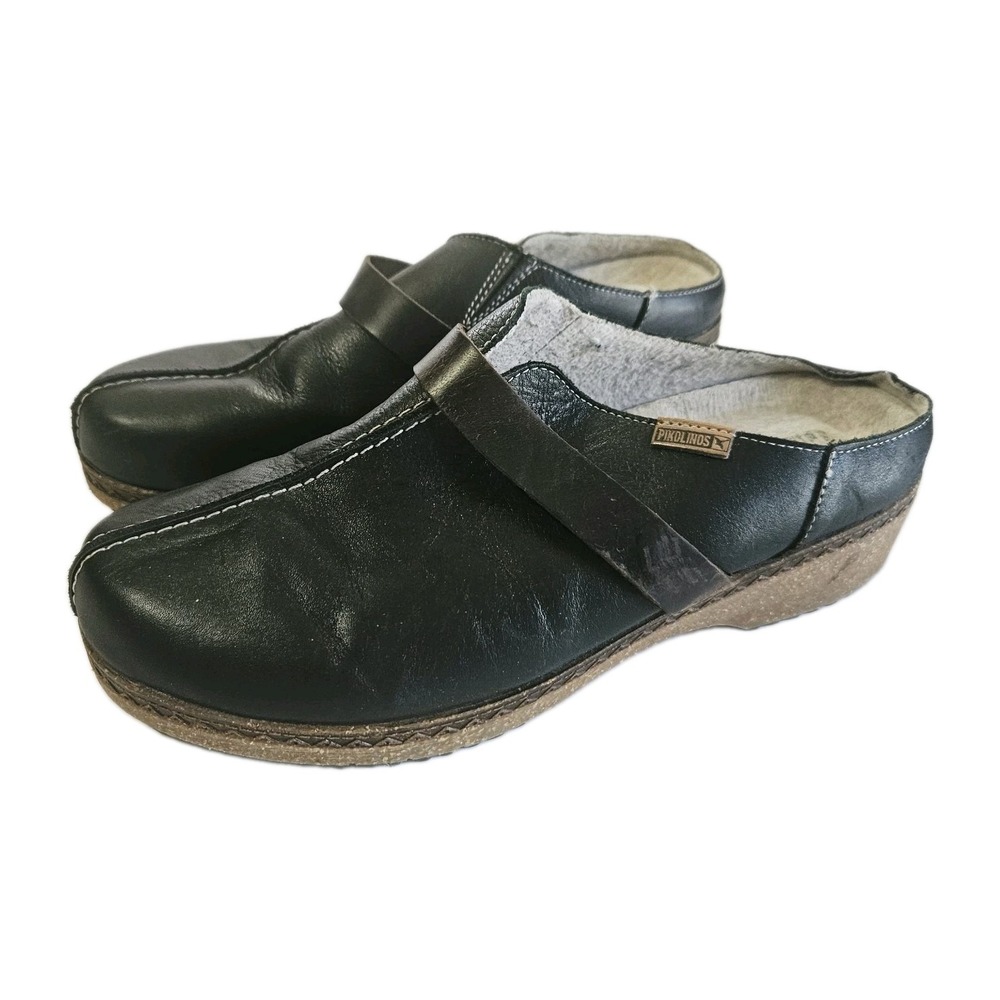 PIKOLINOS Granada Mule Water Repellent Clog Slip On Black Women's Size 40 EU